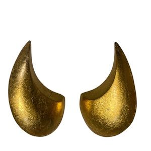 Rafael Sanchez Gold Crescent Style Earrings